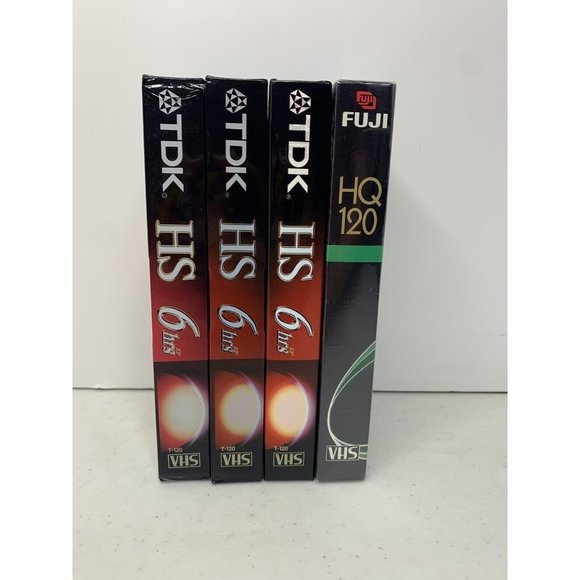 TDK Blank‎ VHS Video Movie Tape Vtg New Sealed Cassette 4 VHS 6 Hour T-120 Revue - Picture 1 of 3